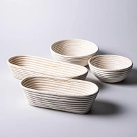Eddingtons Banneton 750g/1.65lb Round Proving Basket Small (White)