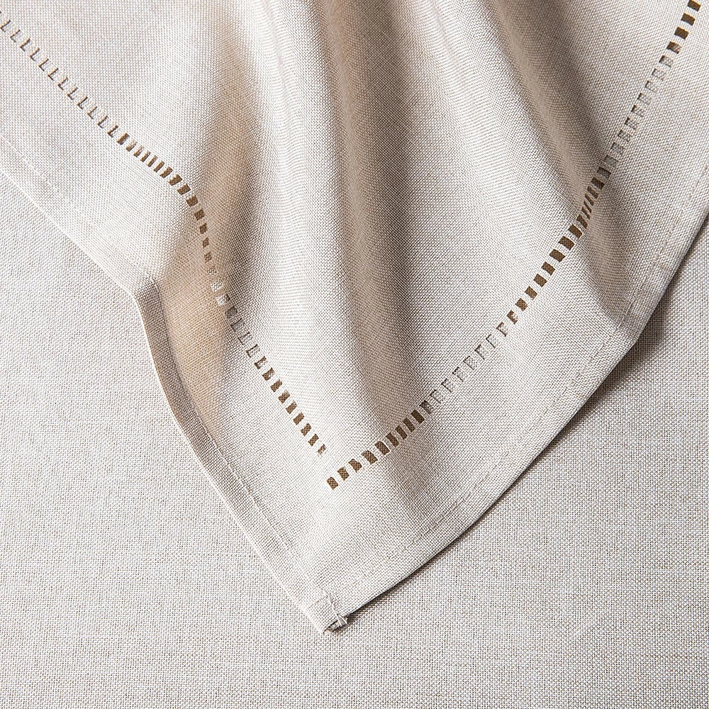 Harman Hemstitch Polyester Tablecloth 60"x90" (Linen)