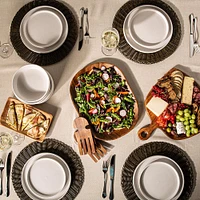 Harman Hemstitch Polyester Tablecloth 70" Round (Linen)