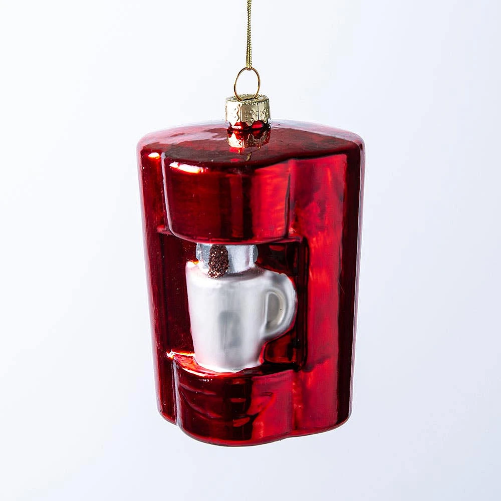 KSP Christmas 'Coffee Time' Glass Ornament