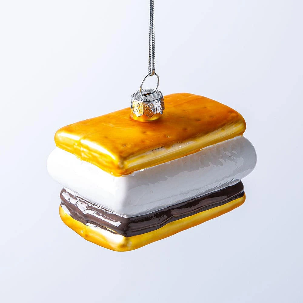 KSP Christmas 'S'mores' Glass Ornament