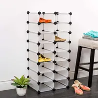 KSP Closet Cube '16-Shoe' Plastic Shoe Cabinet (White)