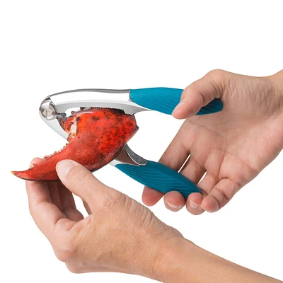 Trudeau Maison Marine Seafood-Lobster Cracker (blue/Stainless Steel)