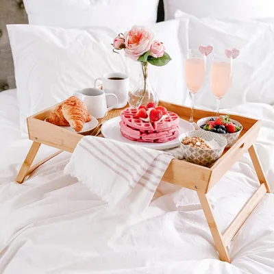 KSP Swoop Folding Bed Tray (Natural)