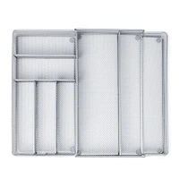 KSP Mesh Expandable Cutlery Tray (Silver) 28/47 x 40.5 x 5 cm