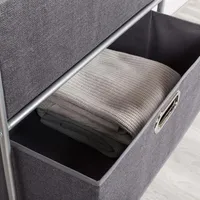 KSP Rollstor '3-Drawer' Fabric Storage Cart (Dark Grey) 55x35.5x89 cm