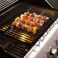 KSP Epicure BBQ Shish Kabob Skewer with Rack (Dark Grey)