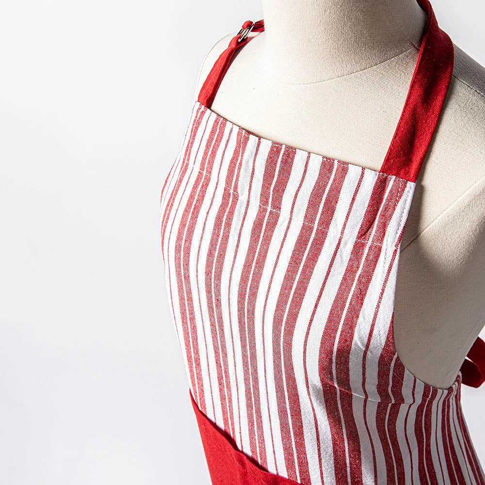 KSP Classic Stripe 100% Cotton Apron (Red/White)