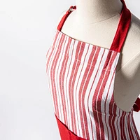 KSP Classic Stripe 100% Cotton Apron (Red/White)