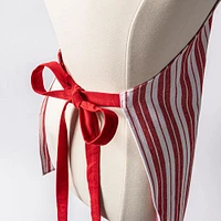 KSP Classic Stripe 100% Cotton Apron (Red/White)