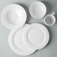 A La Carte 'Diamond' Porcelain Dinner Plate (White)