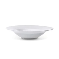 A La Carte 'Diamond' Porcelain Soup- Pasta Plate (White)