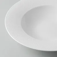 A La Carte 'Diamond' Porcelain Soup- Pasta Plate (White)