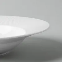 A La Carte 'Diamond' Porcelain Soup- Pasta Plate (White)