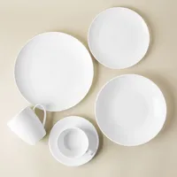 A La Carte 'Ashford Coupe' Porcelain Dinner Plate (White)