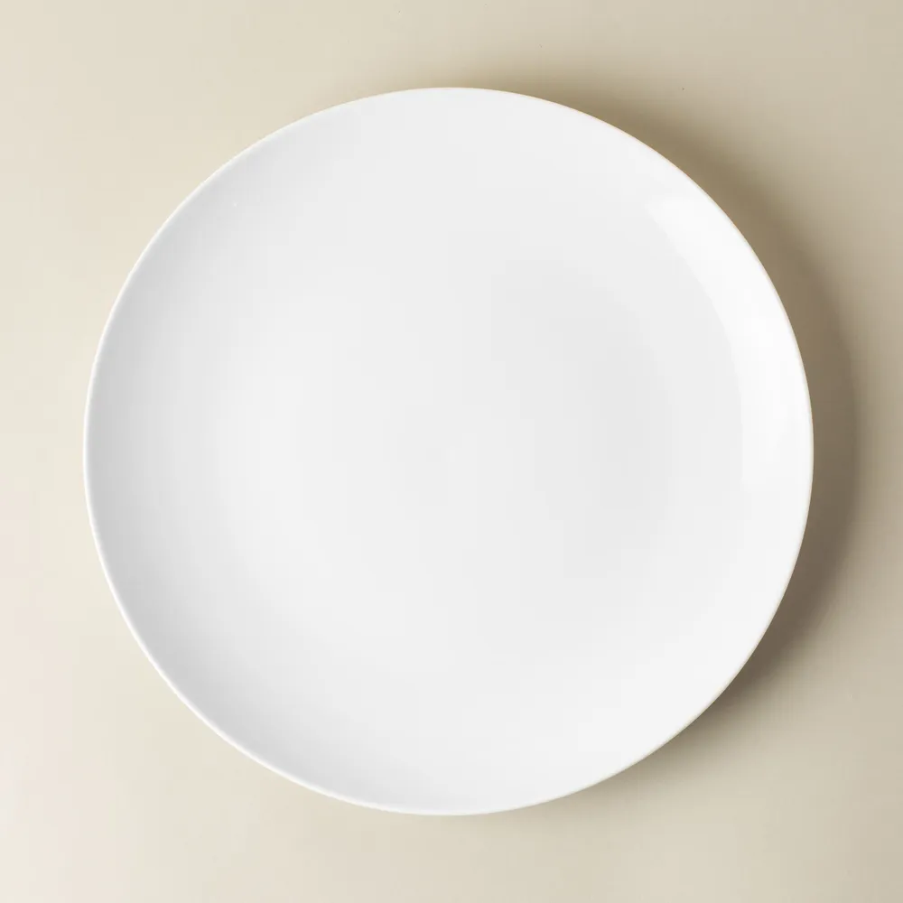 A La Carte 'Ashford Coupe' Porcelain Dinner Plate (White)