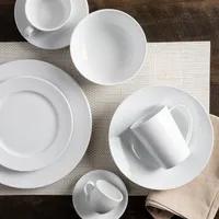 A La Carte 'Oxford' Porcelain Dinner Plate (White)