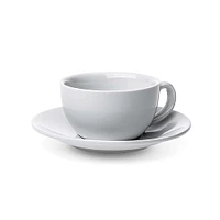 A La Carte 'Oxford' Porcelain Teacup with Saucer 250ml (White)