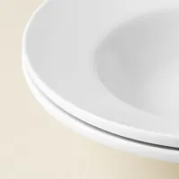A La Carte 'Oxford' Porcelain Soup- Pasta Plate (White)