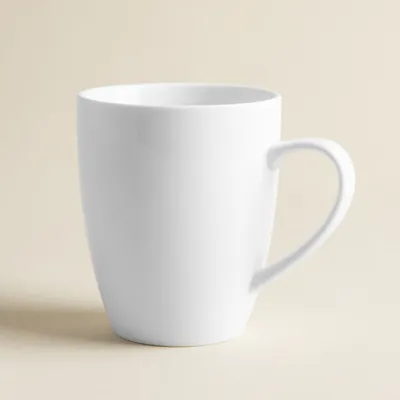 A La Carte 'Oxford' Porcelain Bullet Mug 400ml (White)