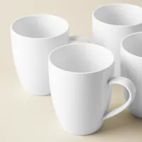 A La Carte 'Oxford' Porcelain Bullet Mug 400ml (White)