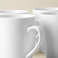 A La Carte 'Oxford' Porcelain Bullet Mug 400ml (White)