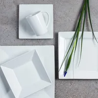 A La Carte 'Essentials' Porcelain Platter 12"sq.  (White)