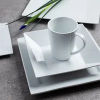A La Carte 'Essentials' Porcelain Platter 12"sq.  (White)