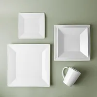 A La Carte 'Essentials' Porcelain Platter 12"sq.  (White)