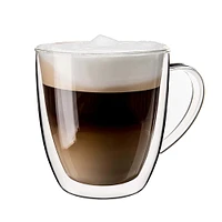 KSP Milano Double Wall Glass Mug - 310 ml, Set of 2