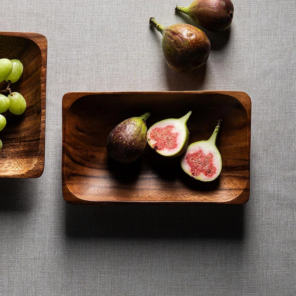 KSP Tala Acacia Wood Rectangular Serving Tray Medium 20 x 13 x 4 cm