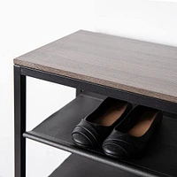 KSP Sole 6-Tier Shoe Rack (Black/Wood)