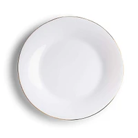 KSP Opal 'Banded' Glass Side Plate (White/Gold)