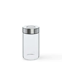 KSP Push Lock 1L 'Round' Glass and Steel Canister
