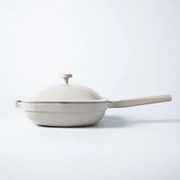 KSP One-Pan Deep Fry Pan-W Steamer 10in (Cream)