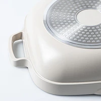 KSP One-Pan Deep Fry Pan-W Steamer 10in (Cream)