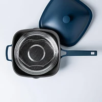 KSP One-Pan Deep Fry Pan-W Steamer 10in (Blue Salt)