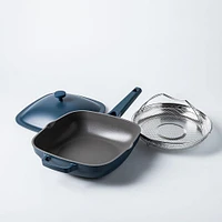 KSP One-Pan Deep Fry Pan-W Steamer 10in (Blue Salt)