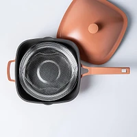 One-Pan Quadra Deep Fry Pan-W Steamer 10in 26 Cm / 3.7 L (Spice)