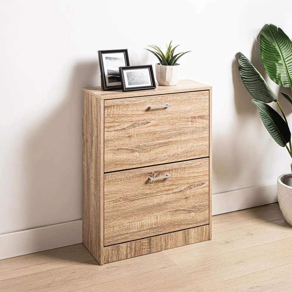 KSP Toby Shoe Cabinet 2-Drawer (Natural)