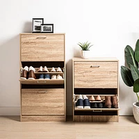 KSP Toby Shoe Cabinet 2-Drawer (Natural)