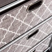 KSP Rollstor 3-Drawer Fabric Storage Cart (Grey) 55 x 35.5 x 89 cm