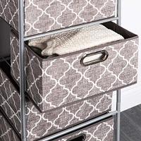 KSP Rollstor 4-Drawer Fabric Storage Cart (Grey) 41.5 x 31 x 113 cm