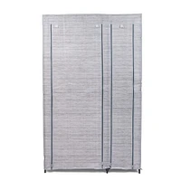 KSP Softstor 'Linen Look' Fabric Wardrobe (Grey)