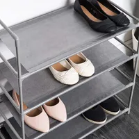 KSP Plateau Fabric Shoe Rack 4-Level (Grey)