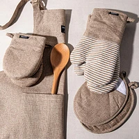 Harman Pantry Chambray Adjustable Apron (Tan)