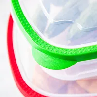 KSP Fresh Seal Rectangle Storage Container Set of 2 (Multi Colour)
