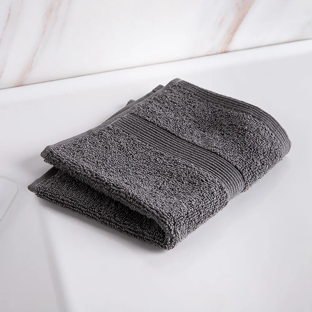 Moda At Home Allure Turkish Cotton Face Towel (Dark Grey)