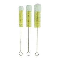 Casabella Power Soft Tip Bottle Brush - Set of 3 (White)