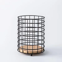 KSP Natura Bamboo & Wire Utensil Holder (Black/Natural)